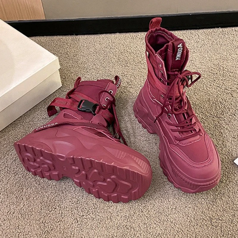 Autumn Winter Platform Boots W - Ethnic Modern Fashion 评论和价格